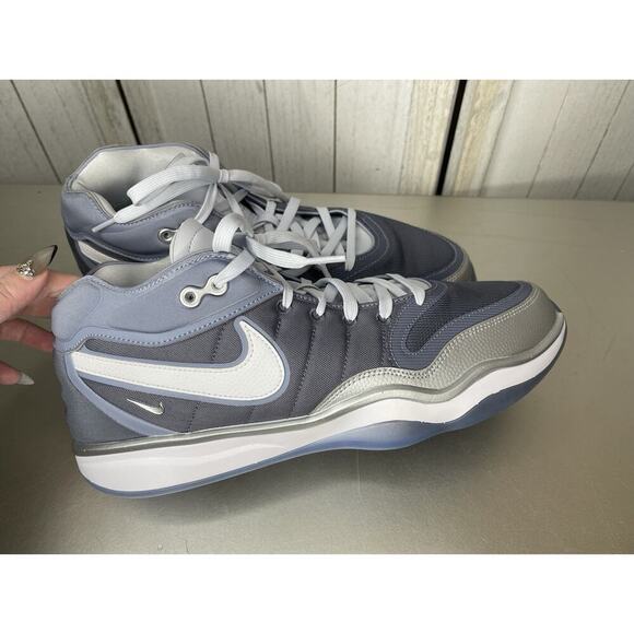 Nike Air Zoom ZM GT Hustle 2 Light Carbon Grey Women Basketball Sneaker Size 14 - Picture 4 of 6
